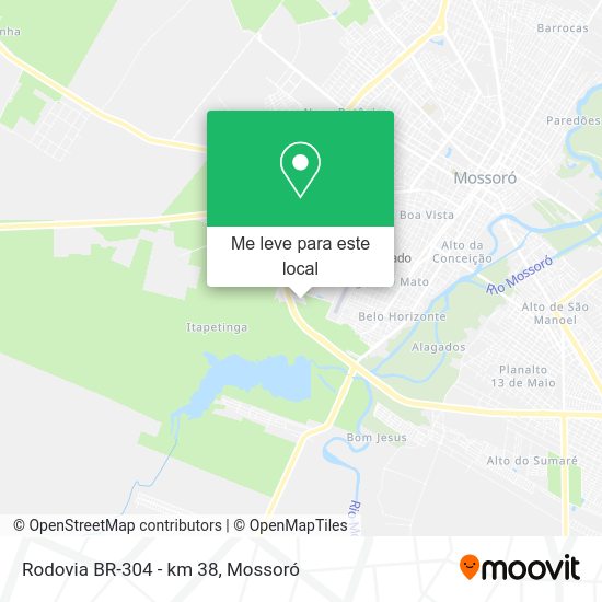 Rodovia BR-304 - km 38 mapa