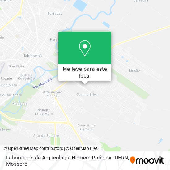 Laboratório de Arqueologia Homem Potiguar -UERN mapa