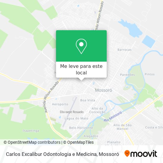 Carlos Excalibur Odontologia e Medicina mapa