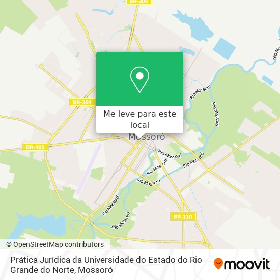 Prática Jurídica da Universidade do Estado do Rio Grande do Norte mapa