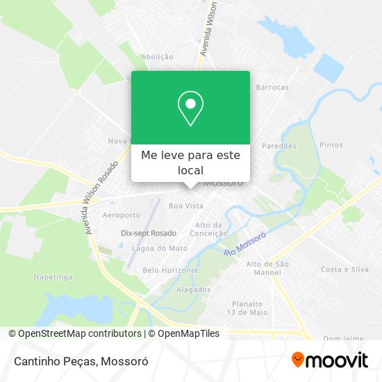 Cantinho Peças mapa