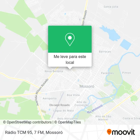 Rádio TCM 95, 7 FM mapa