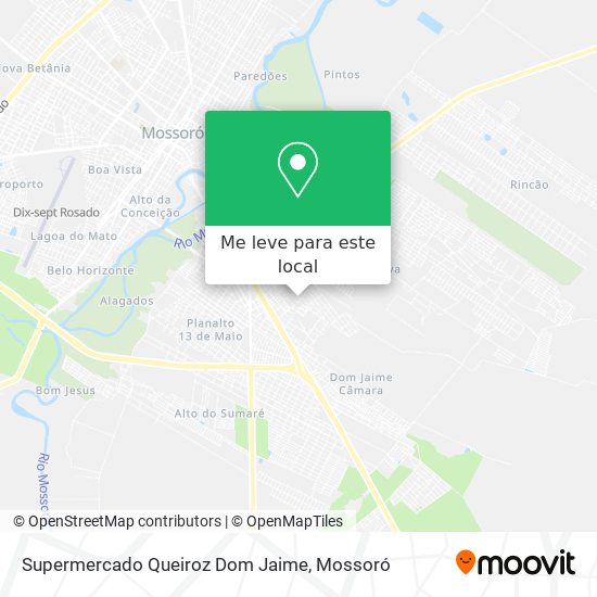 Supermercado Queiroz Dom Jaime mapa