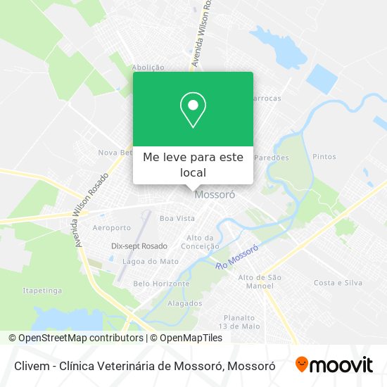 Clivem - Clínica Veterinária de Mossoró mapa