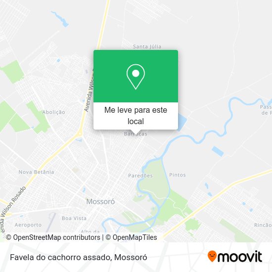 Favela do cachorro assado mapa