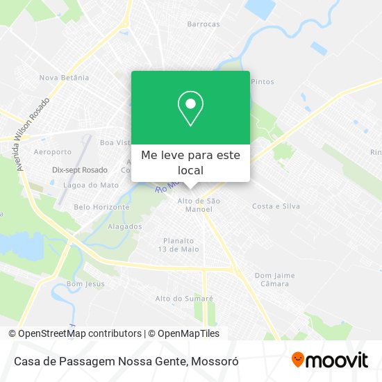 Casa de Passagem Nossa Gente mapa
