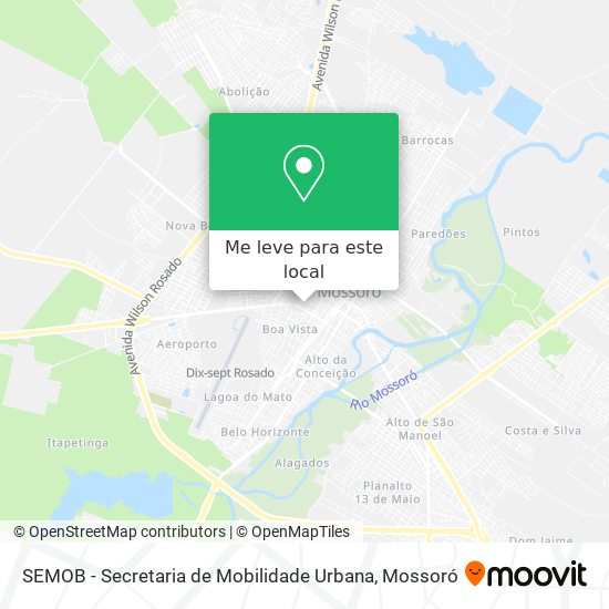 SEMOB - Secretaria de Mobilidade Urbana mapa