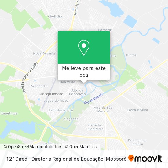 12° Dired - Diretoria Regional de Educação mapa