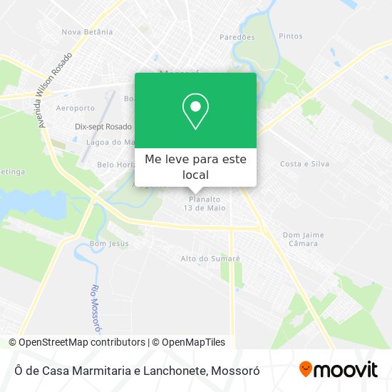 Ô de Casa Marmitaria e Lanchonete mapa