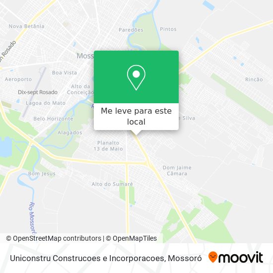 Uniconstru Construcoes e Incorporacoes mapa