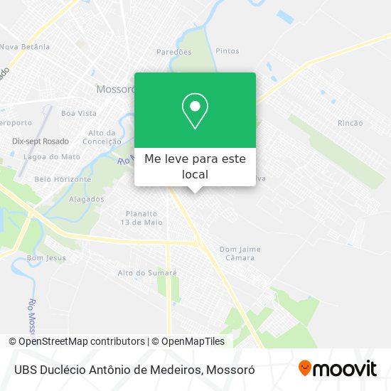 UBS Duclécio Antônio de Medeiros mapa