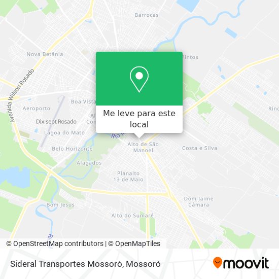 Sideral Transportes Mossoró mapa