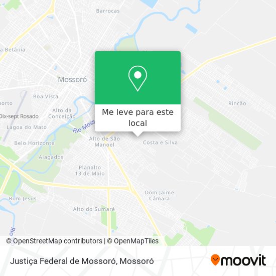 Justiça Federal de Mossoró mapa