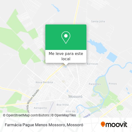 Farmácia Pague Menos Mossoro mapa