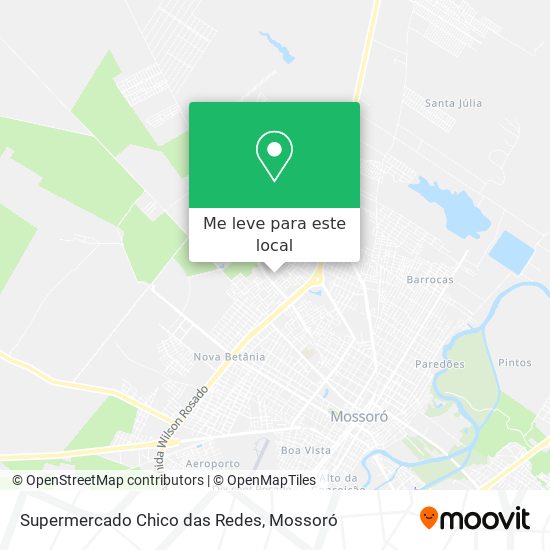 Supermercado Chico das Redes mapa