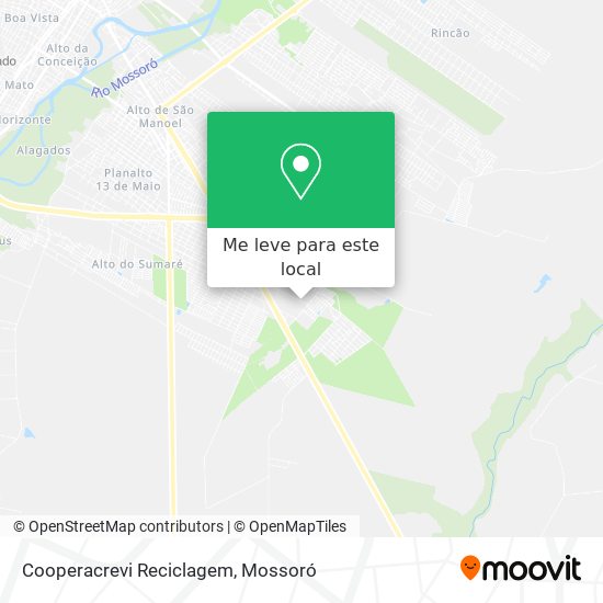 Cooperacrevi Reciclagem mapa