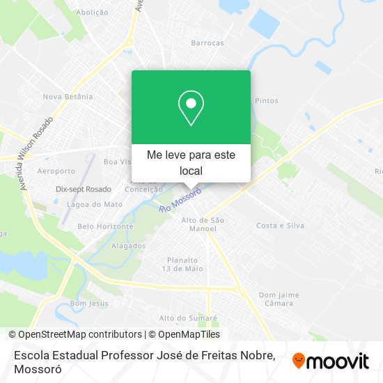 Escola Estadual Professor José de Freitas Nobre mapa