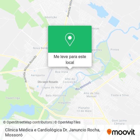 Clínica Médica e Cardiológica Dr. Januncio Rocha mapa