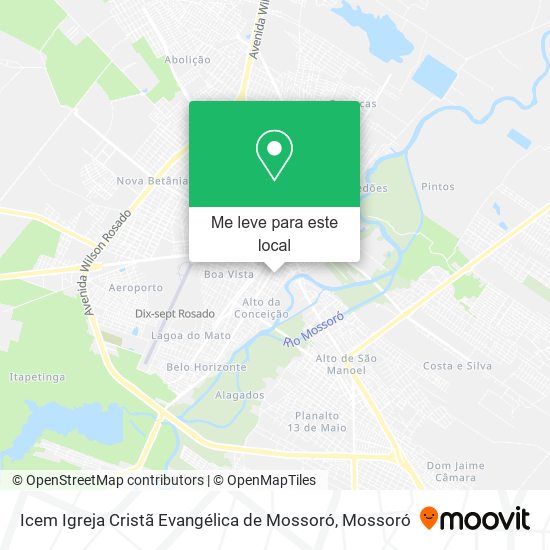 Icem Igreja Cristã Evangélica de Mossoró mapa