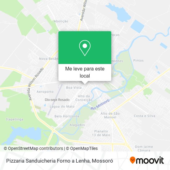 Pizzaria Sanduicheria Forno a Lenha mapa