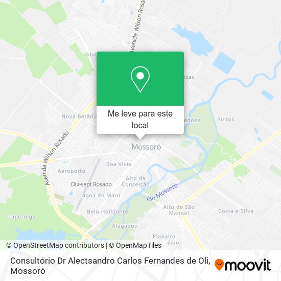 Consultório Dr Alectsandro Carlos Fernandes de Oli mapa