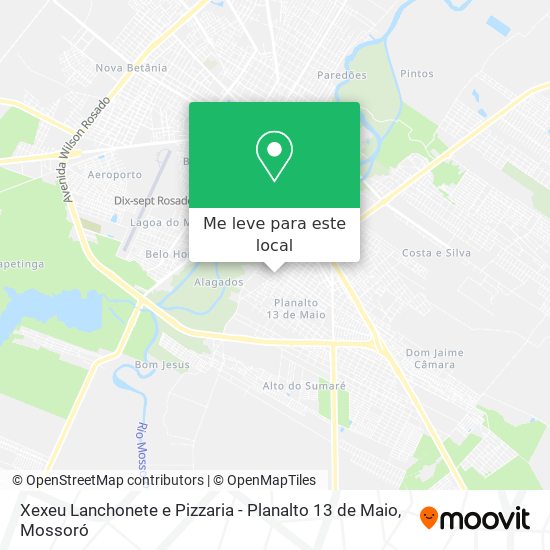 Xexeu Lanchonete e Pizzaria - Planalto 13 de Maio mapa