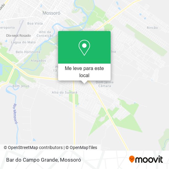 Bar do Campo Grande mapa