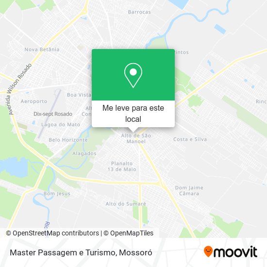 Master Passagem e Turismo mapa