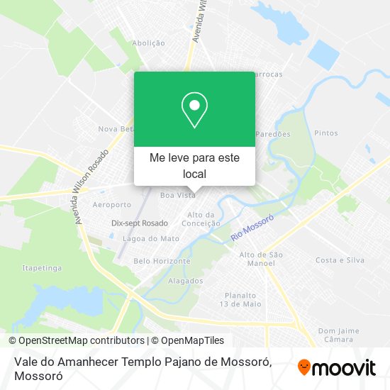 Vale do Amanhecer Templo Pajano de Mossoró mapa