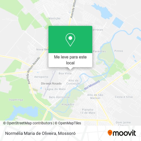 Normélia Maria de Oliveira mapa