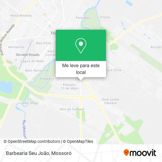 Barbearia Seu João mapa