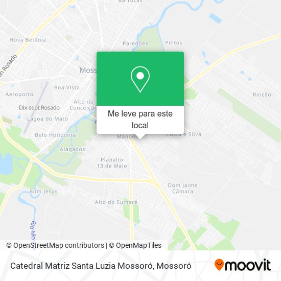 Catedral Matriz Santa Luzia Mossoró mapa