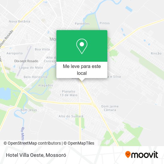 Hotel Villa Oeste mapa