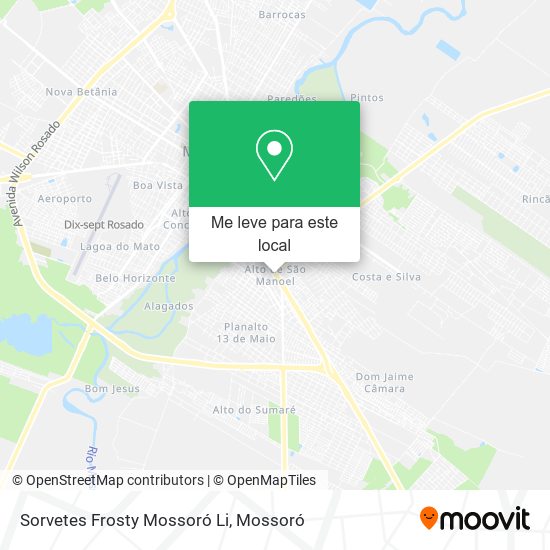 Sorvetes Frosty Mossoró Li mapa