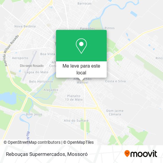 Rebouças Supermercados mapa
