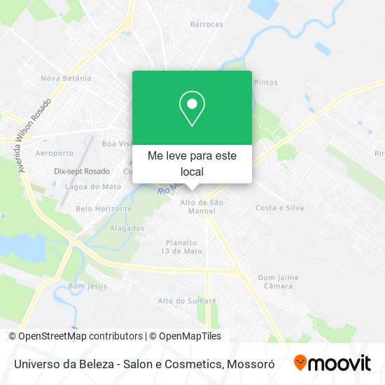 Universo da Beleza - Salon e Cosmetics mapa
