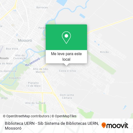 Biblioteca UERN - Sib Sistema de Bibliotecas UERN mapa