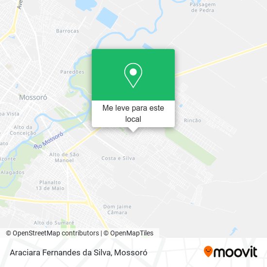 Araciara Fernandes da Silva mapa
