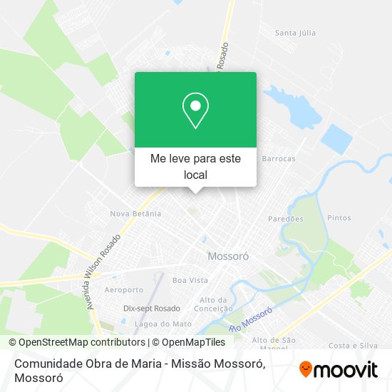 Comunidade Obra de Maria - Missão Mossoró mapa