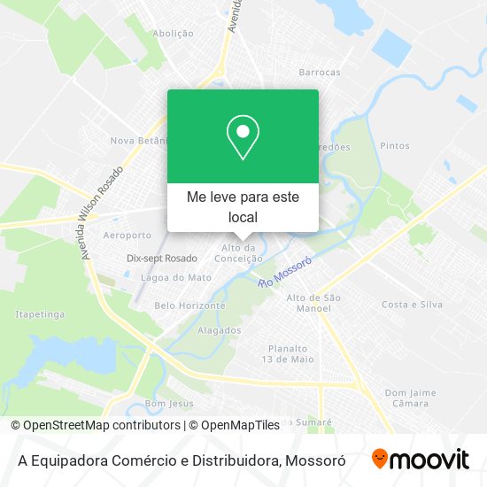 A Equipadora Comércio e Distribuidora mapa