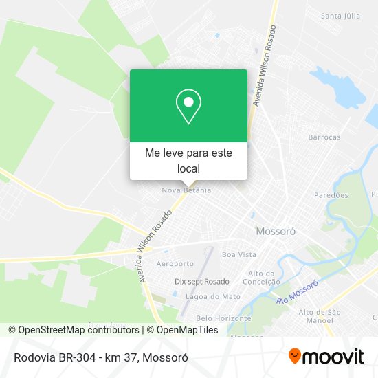 Rodovia BR-304 - km 37 mapa