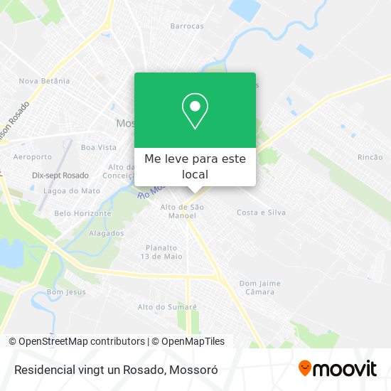 Residencial vingt un Rosado mapa