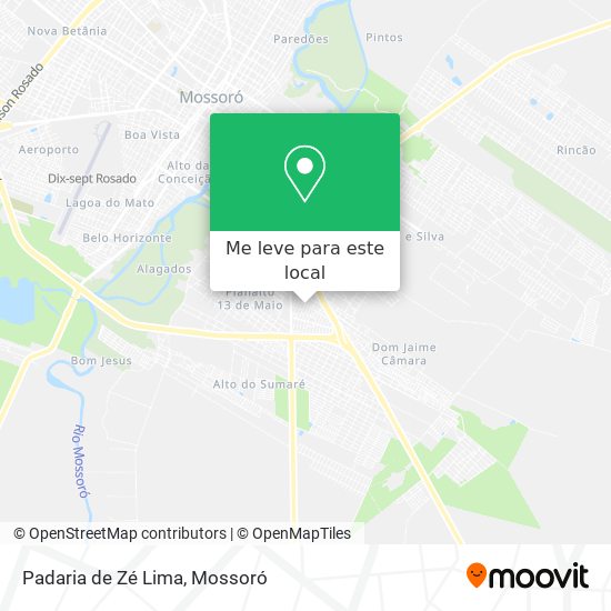 Padaria de Zé Lima mapa