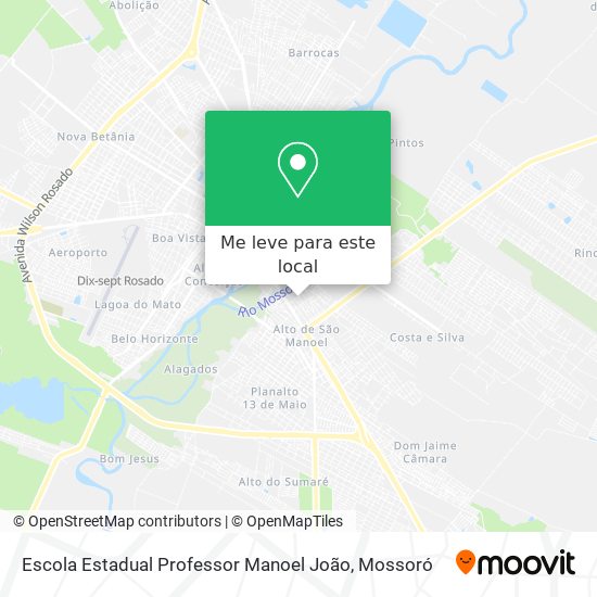 Escola Estadual Professor Manoel João mapa