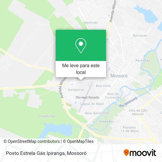 Posto Estrela Gás Ipiranga mapa
