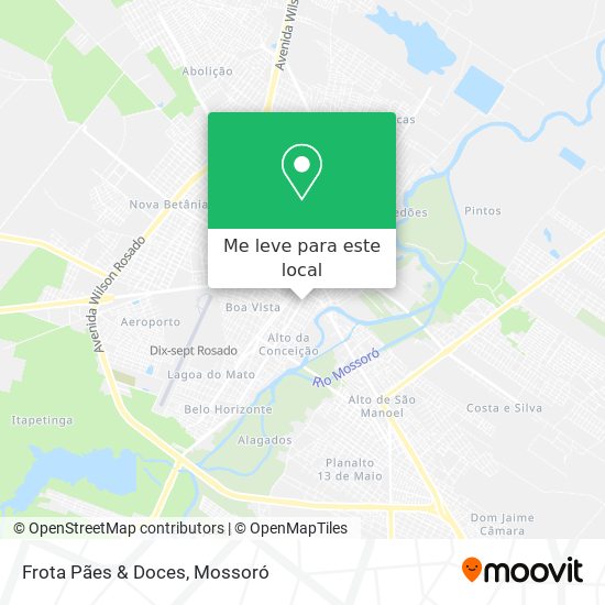 Frota Pães & Doces mapa