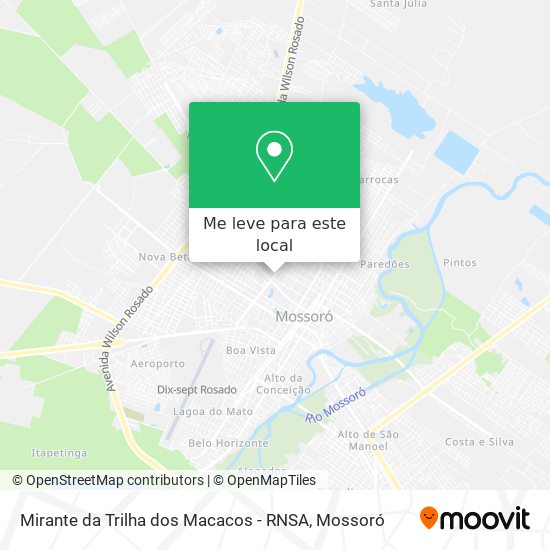 Mirante da Trilha dos Macacos - RNSA mapa