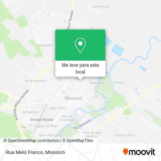 Rua Melo Franco mapa