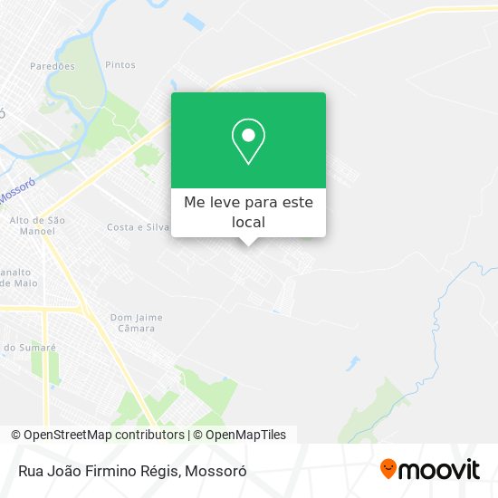 Rua João Firmino Régis mapa