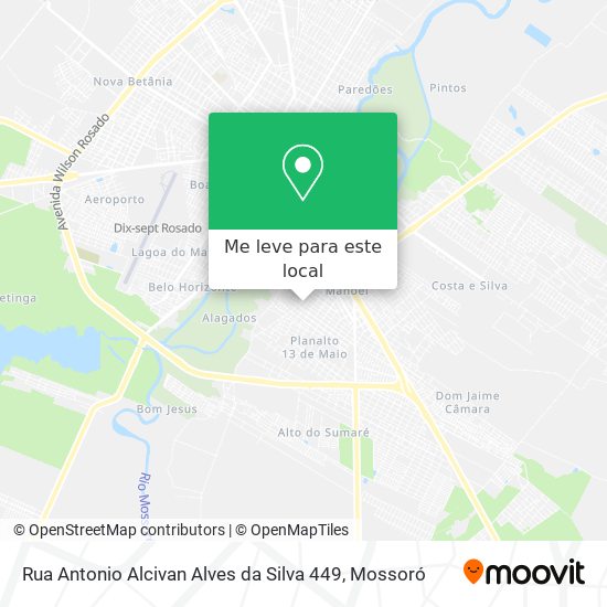 Rua Antonio Alcivan Alves da Silva 449 mapa